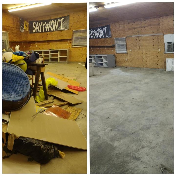 Garage Cleanout in grubville missouri before and after